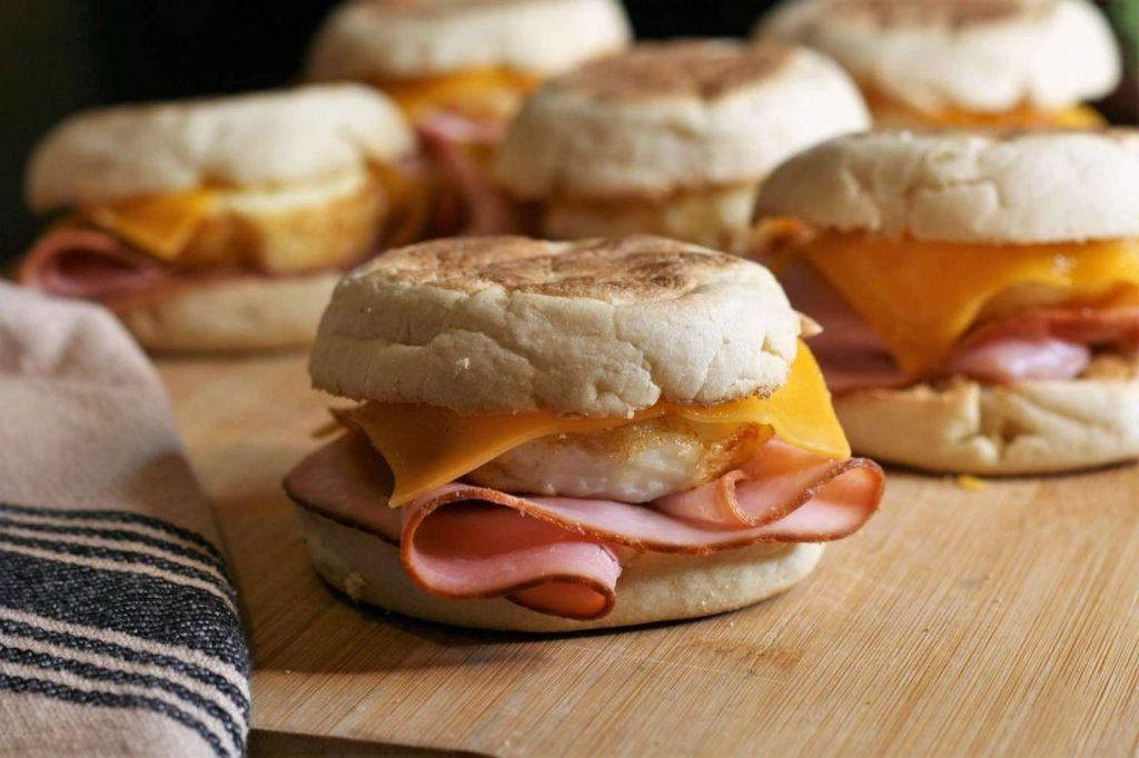 Ham and Cheese Breakfast Sandwich