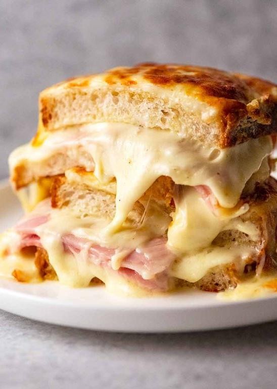 Ham and Swiss Sourdough Croque Monsieur