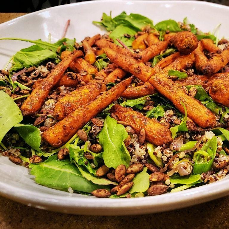 Harissa Roasted Carrot Quinoa