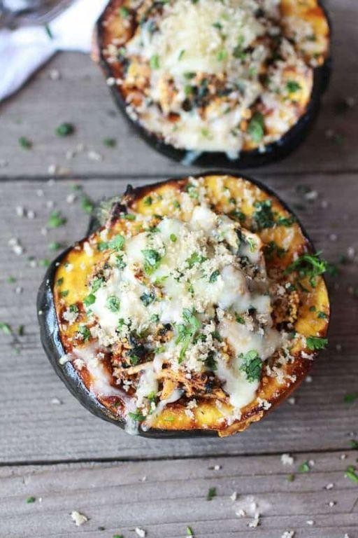 Harvest Chicken Stuffed Acorn Squash