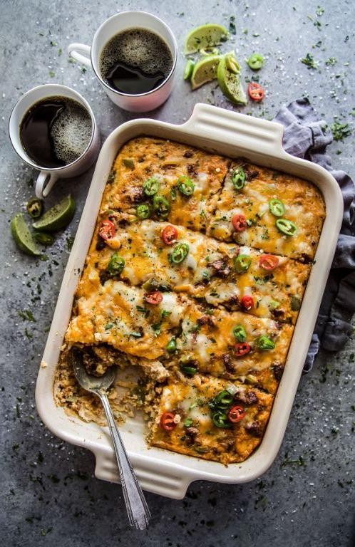 Hash Brown and Chorizo Breakfast Casserole