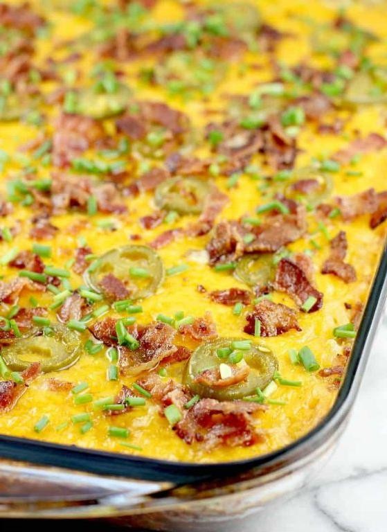 Hash Brown and Jalapeño Breakfast Casserole