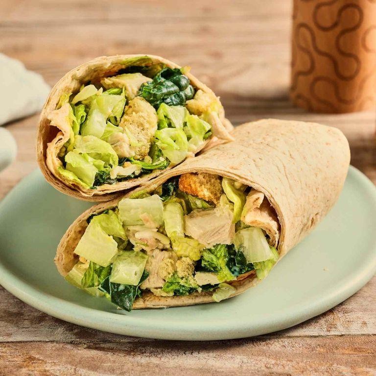 Healthy Chicken Caesar Salad Wrap