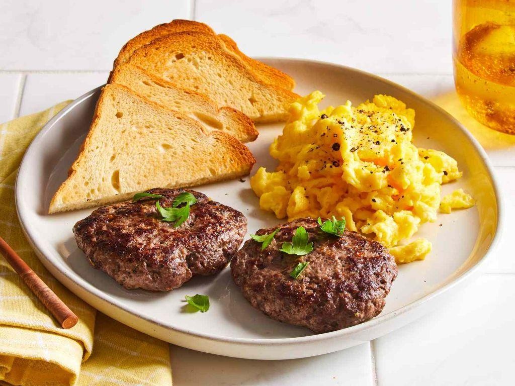 Homemade beef breakfast sausage patties