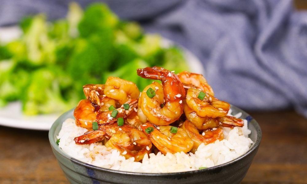 Honey Garlic Butter Shrimp with Rice
