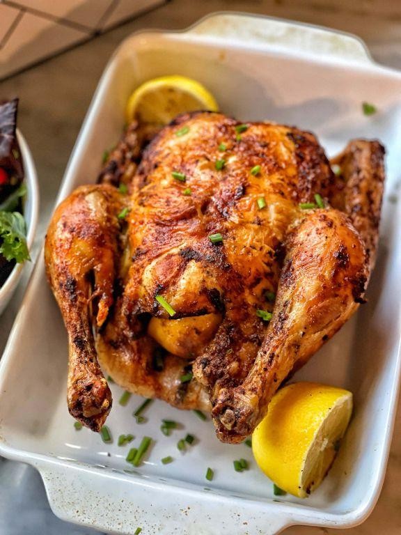 Honey Glazed Air Fryer Rotisserie Chicken