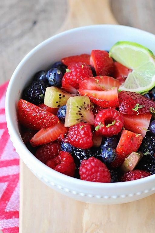 Honey Lime Berry Fruit Salad