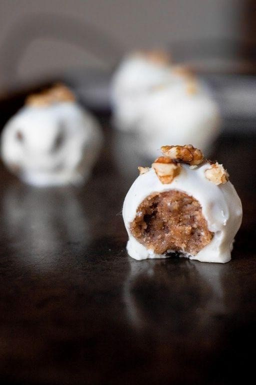 Hummingbird Cake Pops with White Chocolate Coating