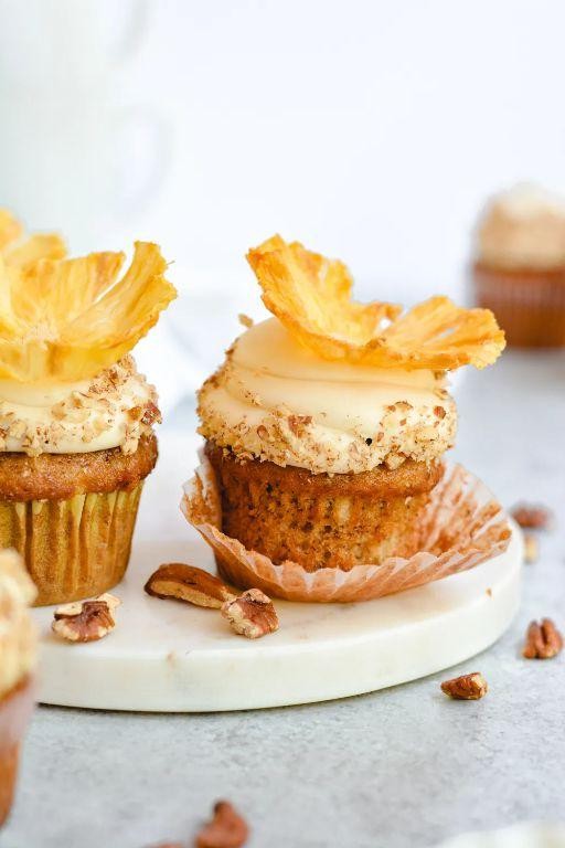 Hummingbird Cupcakes with Pineapple Glaze