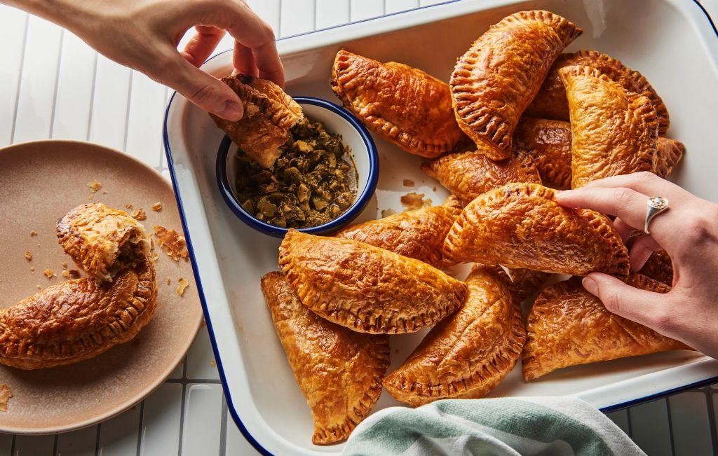 Impossible Meat Empanadas with Chimichurri Dip