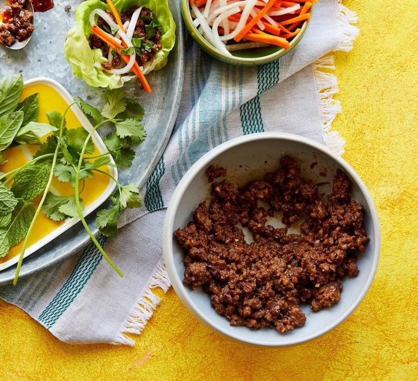 Impossible Meat Larb Salad with Fresh Herbs