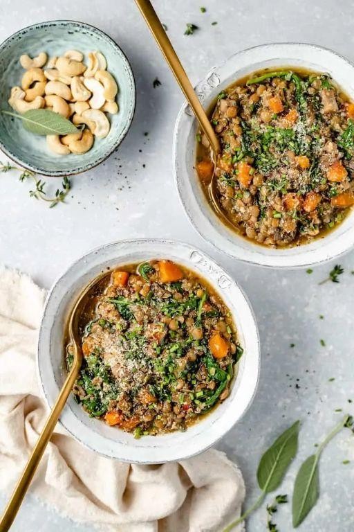 Instant Pot Lentil and Quinoa Bowls
