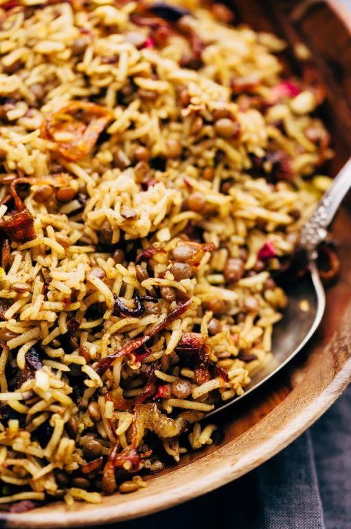Instant Pot Lentil and Rice Pilaf