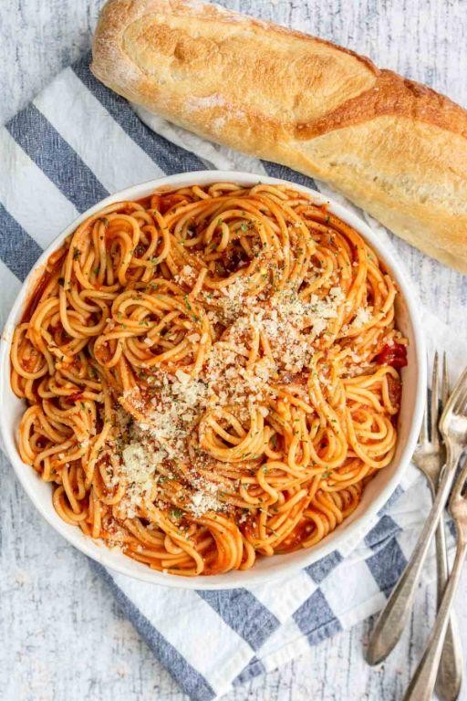 Instant Pot Spaghetti with Marinara Sauce