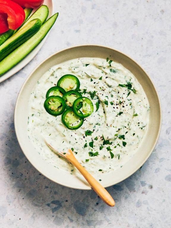 Jalapeno Ranch Dip with Fresh Herbs