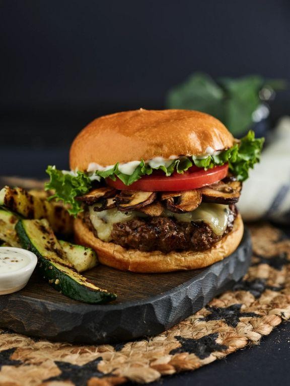 Jalapeño Popper Mushroom Burger
