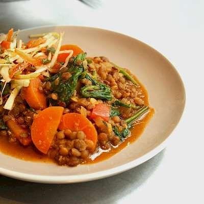 Jerk Spiced Black Lentil Stew with Coconut Milk