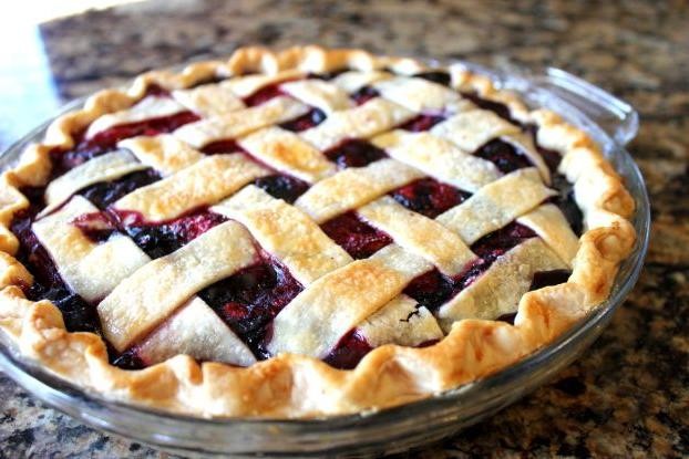 Juneberry Pie with Lattice Crust