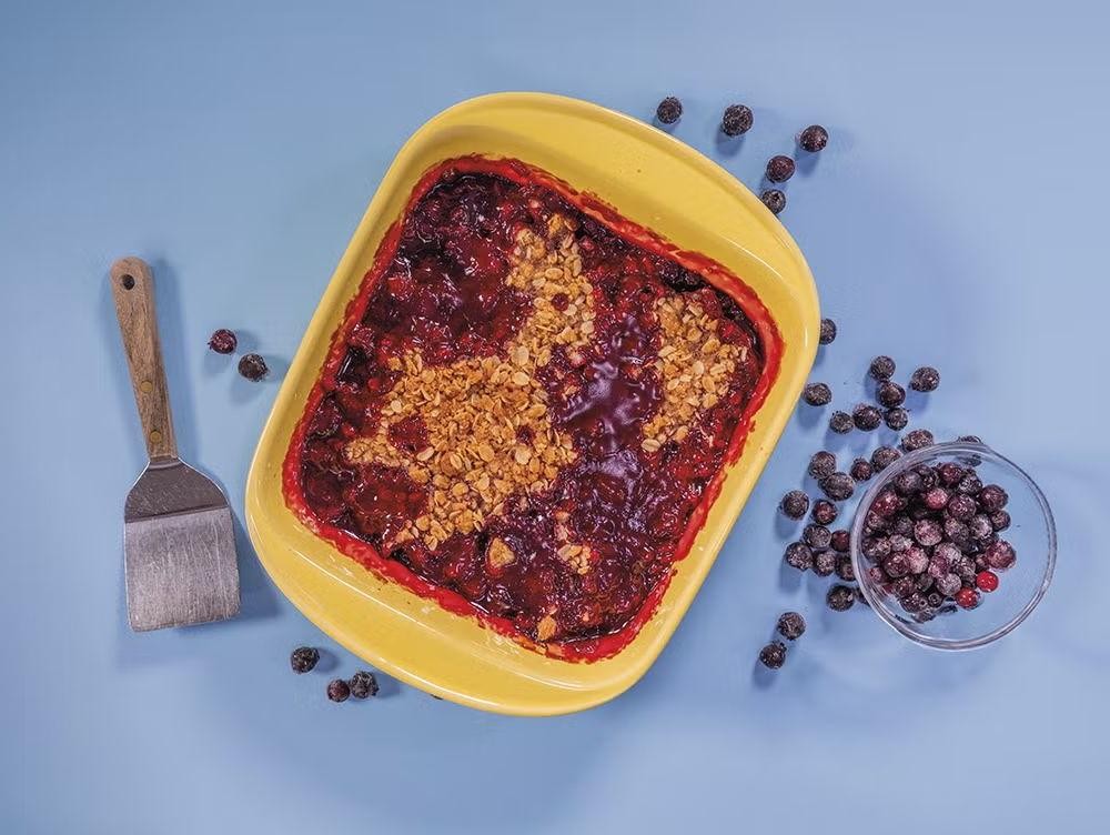 Juneberry and Apple Crumble