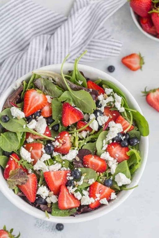 Juneberry and Goat Cheese Salad