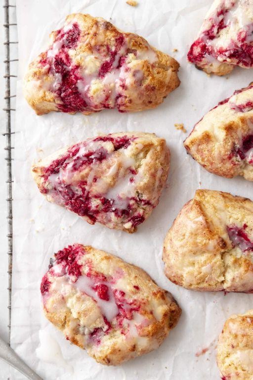 Juneberry and White Chocolate Scones