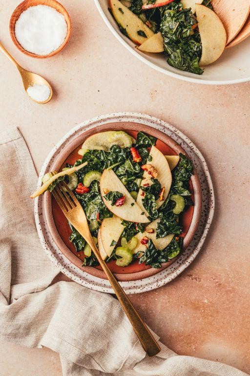 Kale and Apple Salad with Maple Dijon Dressing