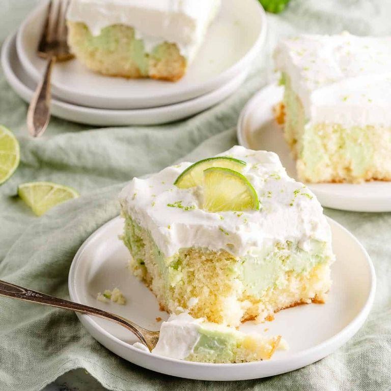 Key Lime Pudding Poke Cake
