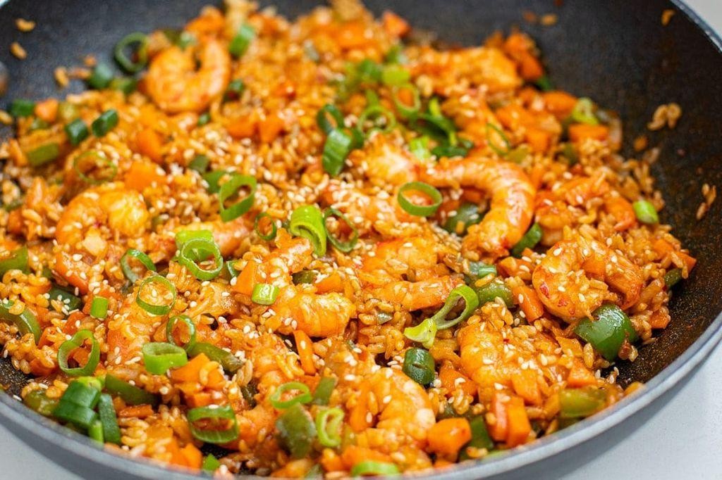 Kimchi Shrimp Fried Rice Fusion