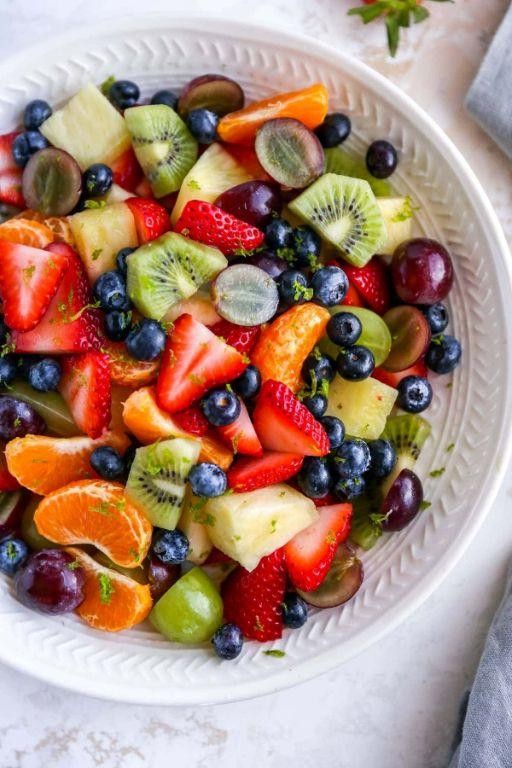 Kiwi Blueberry Lime Fruit Salad