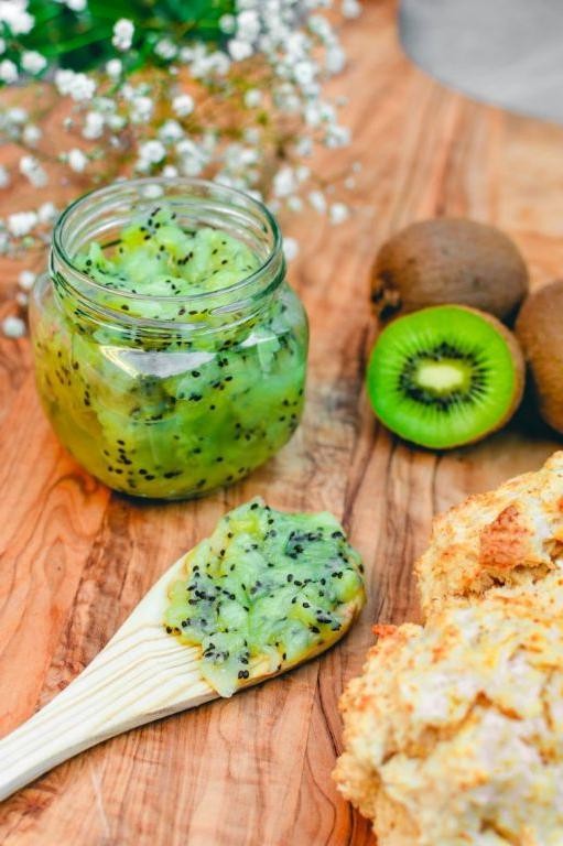 Kiwi Freezer Jam with Mint and Lime