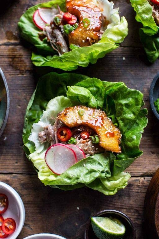 Korean BBQ Pulled Pork Lettuce Wraps