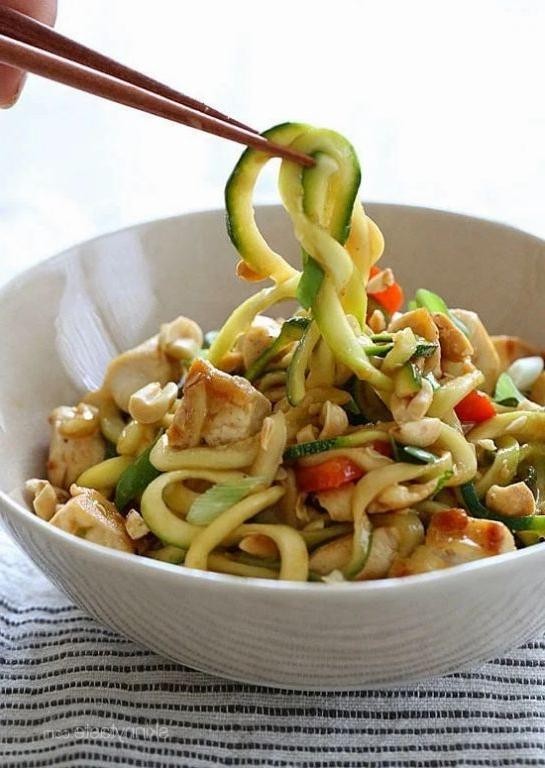 Kung Pao Chicken with Zucchini Noodles
