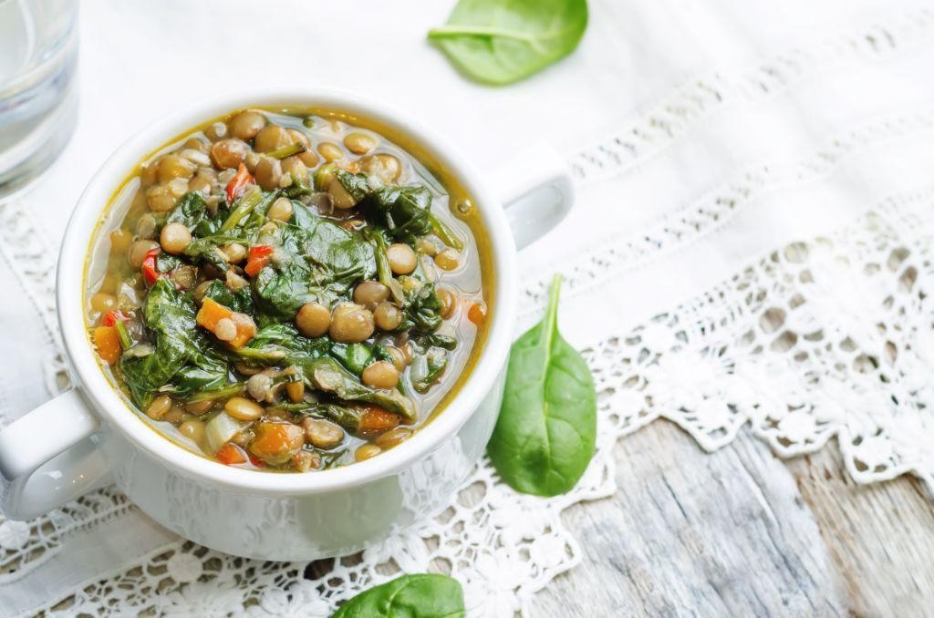 Lamb and Lentil Stew with Spinach