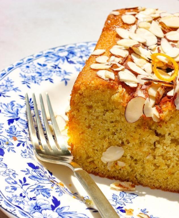 Lebanese Almond Cake with Orange Blossom Syrup