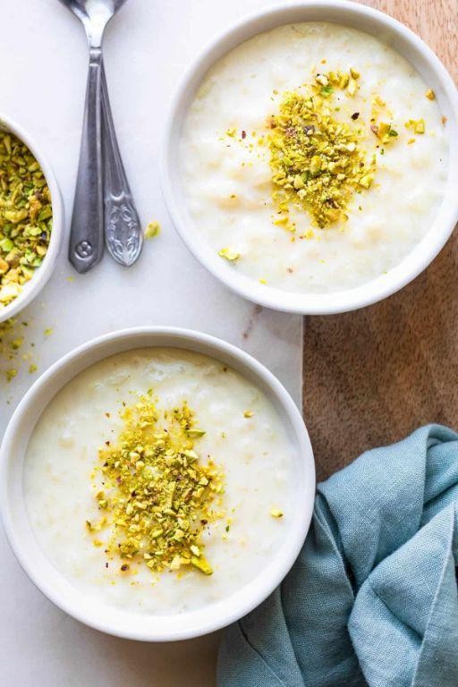 Lebanese Rice Pudding with Cinnamon and Rose Water