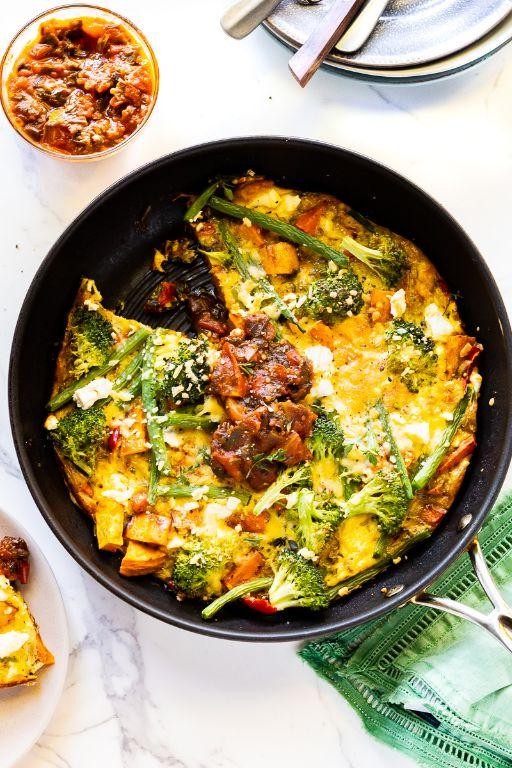 Leftover Green Bean Casserole Frittata