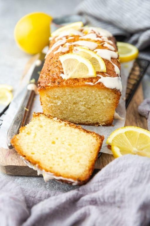 Lemon Almond Flour Bread with Citrus Glaze