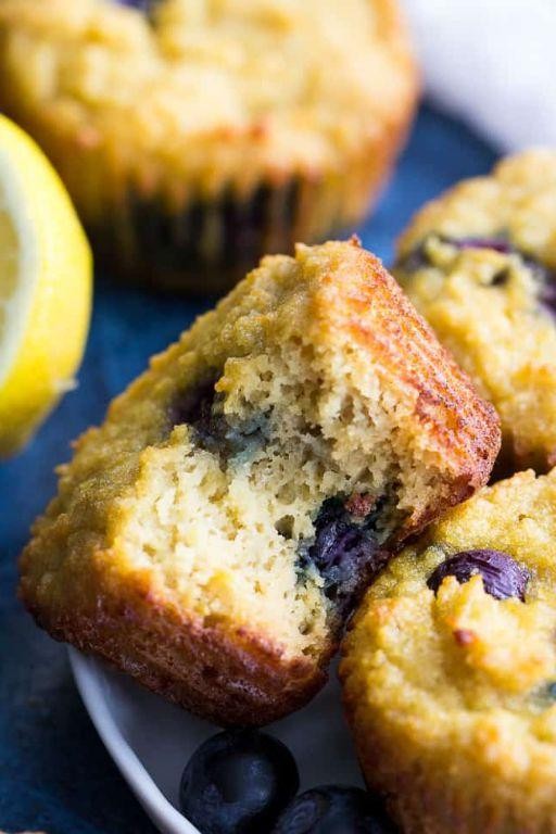Lemon Blueberry Coconut Flour Muffins