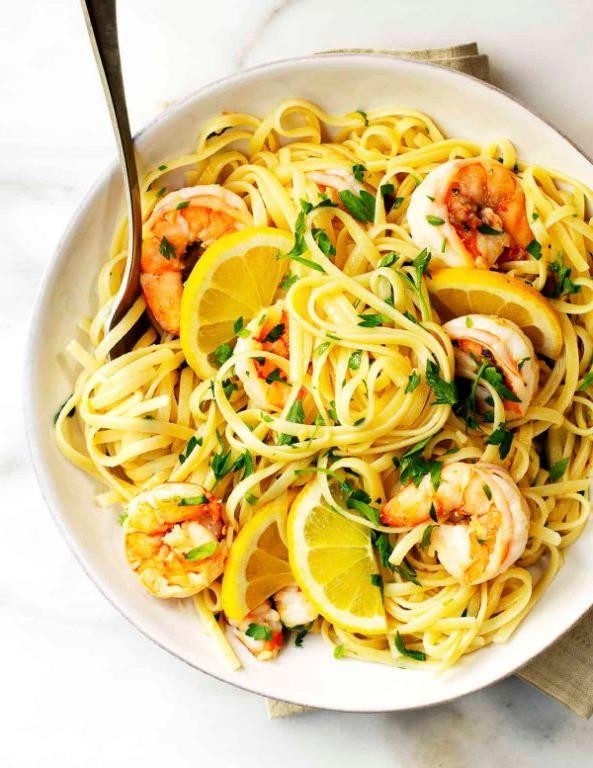 Lemon Butter Shrimp Conchiglie