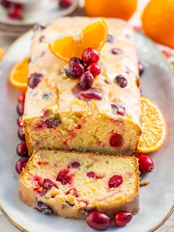 Lemon Cranberry Bread with Orange Zest