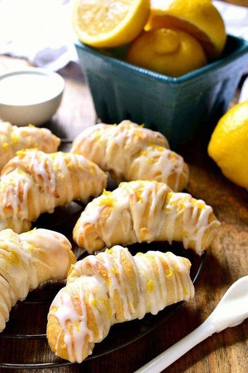 Lemon Glazed Crescent Rolls