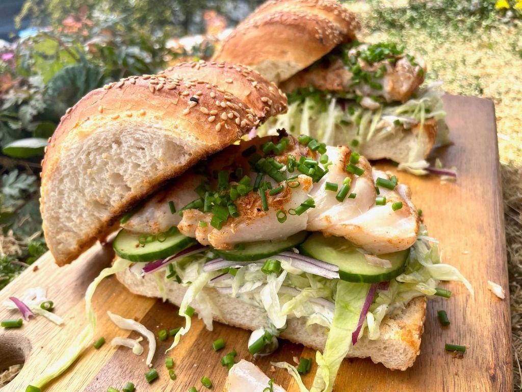 Lemon Herb Grilled Fish Sandwich