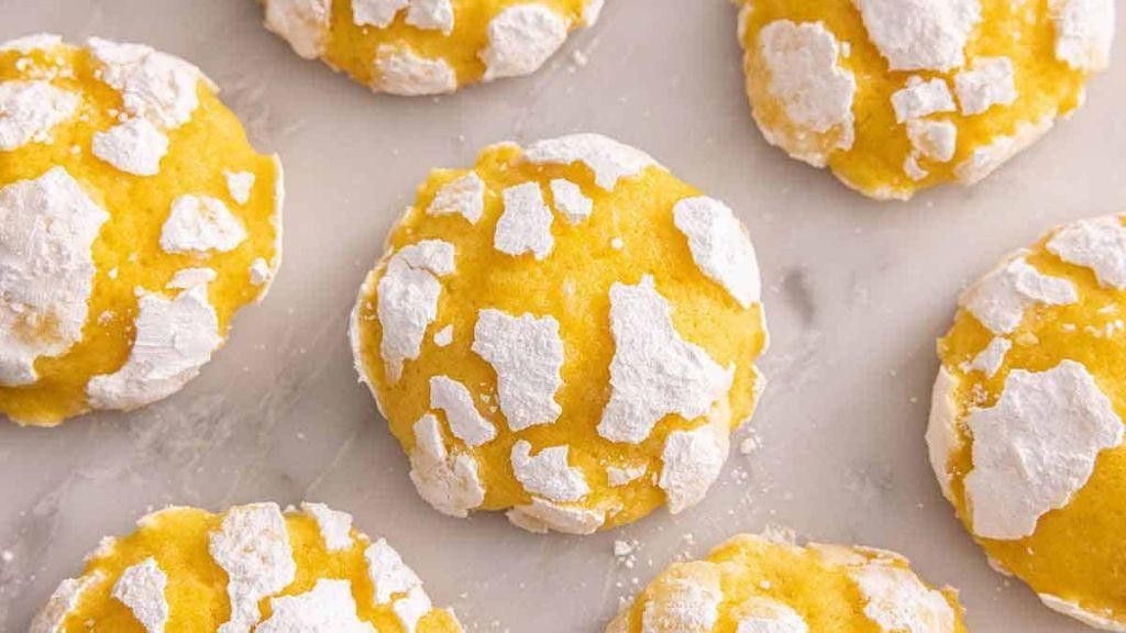 Lemon Meringue Crinkle Cookies