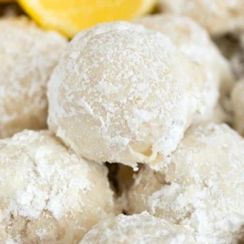Lemon Meringue Snowball Cookies