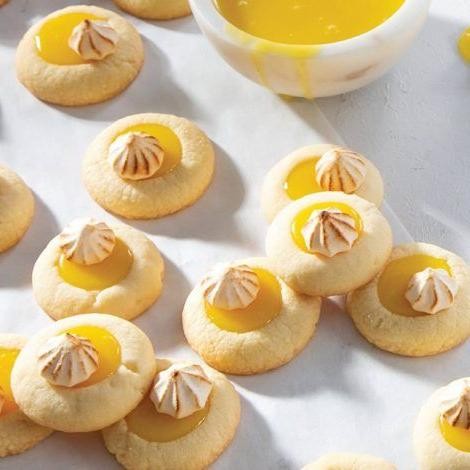 Lemon Meringue Thumbprint Cookies