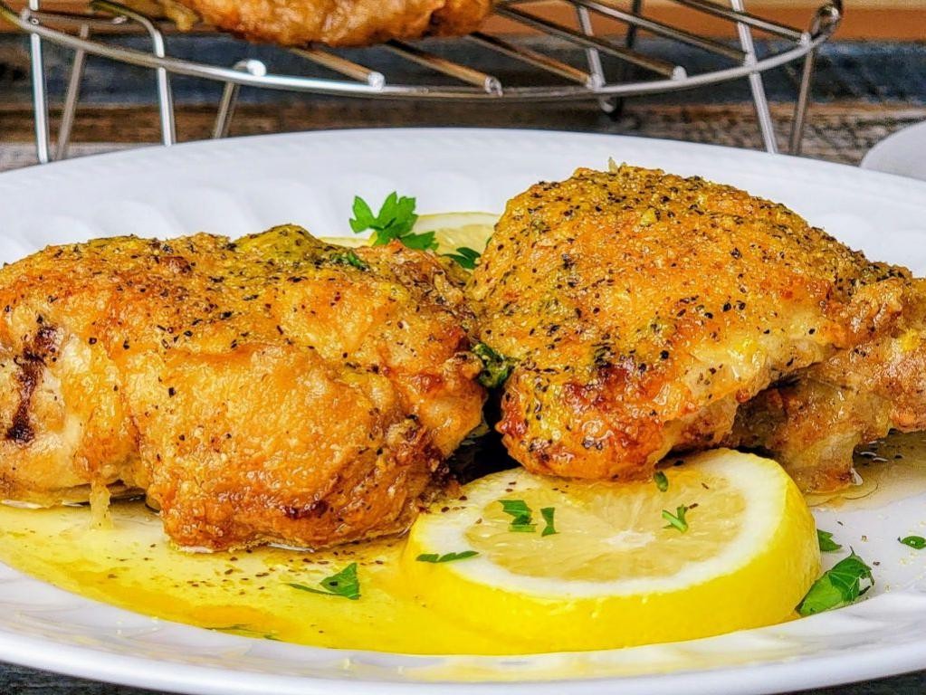 Lemon Pepper Breaded Chicken Thighs