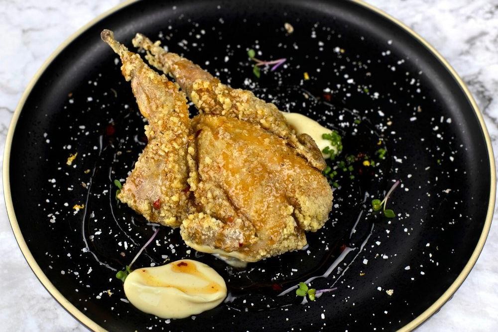 Lemon Pepper Fried Quail with Aioli
