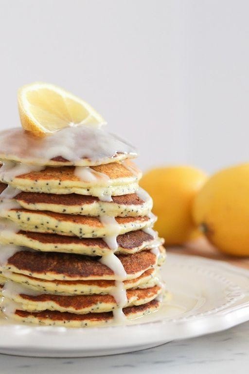 Lemon Poppy Seed Keto Pancakes