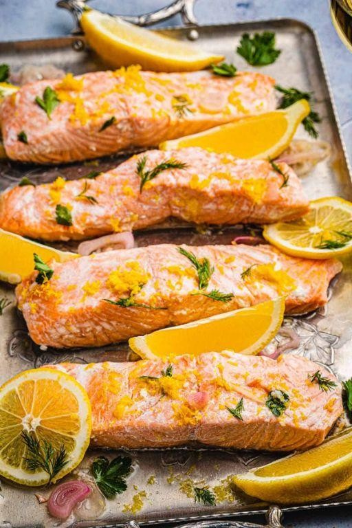 Lemon and Herb Poached Salmon