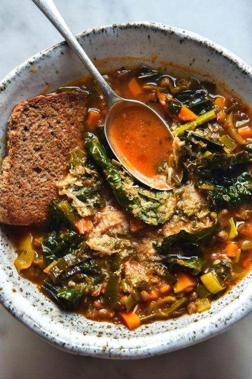 Lentil and Kale Low FODMAP Soup
